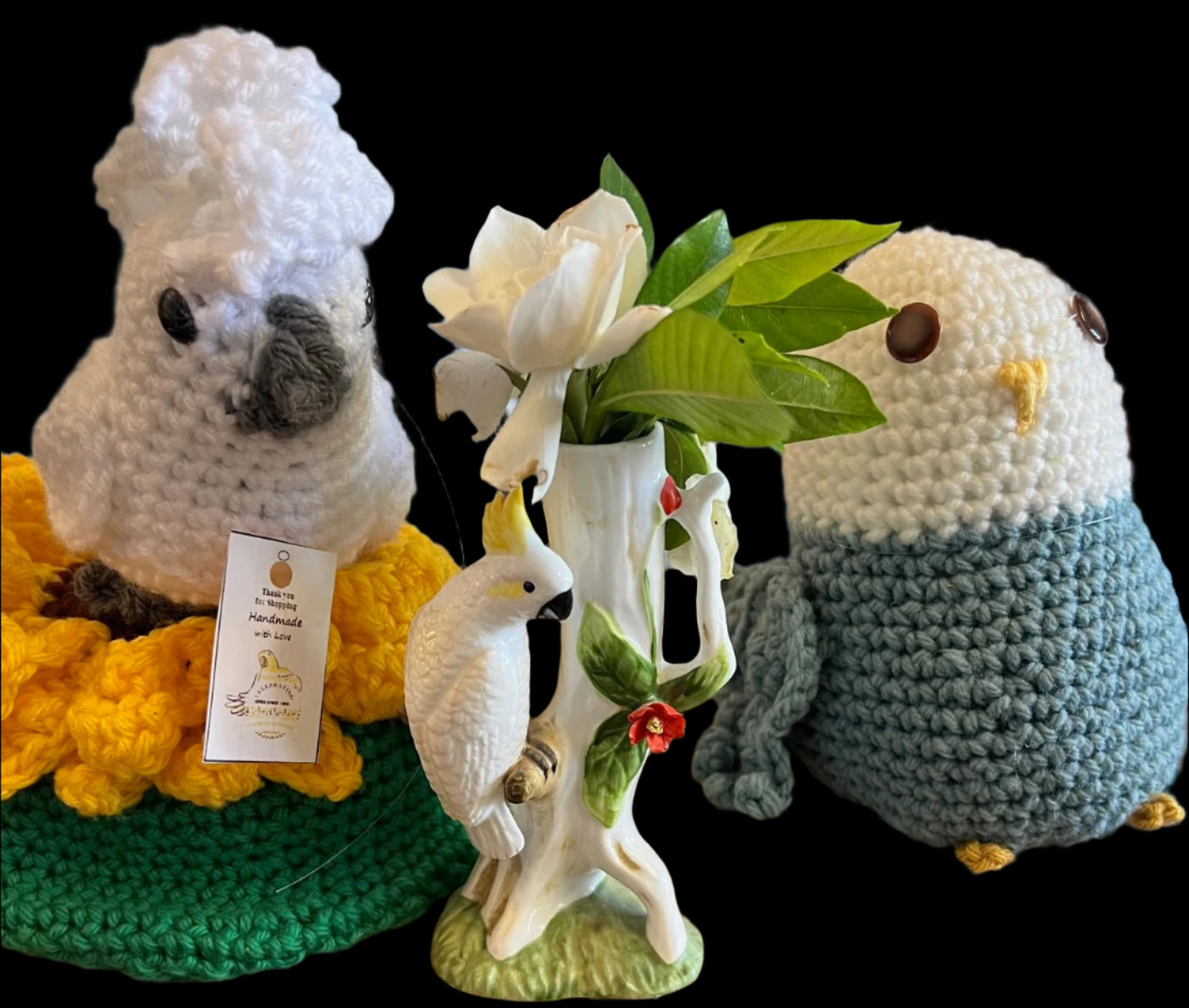 Cockatoo Bud Vase