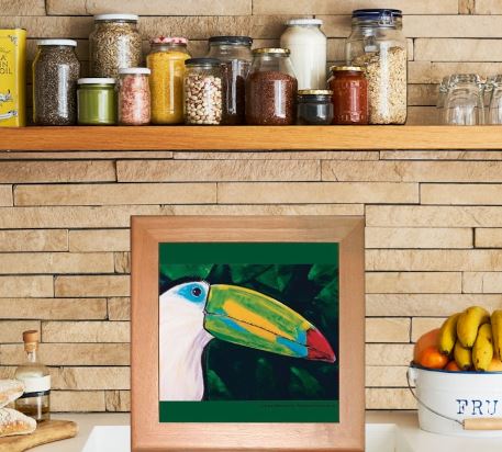 Toucan Parrot Ceramic Trivet
