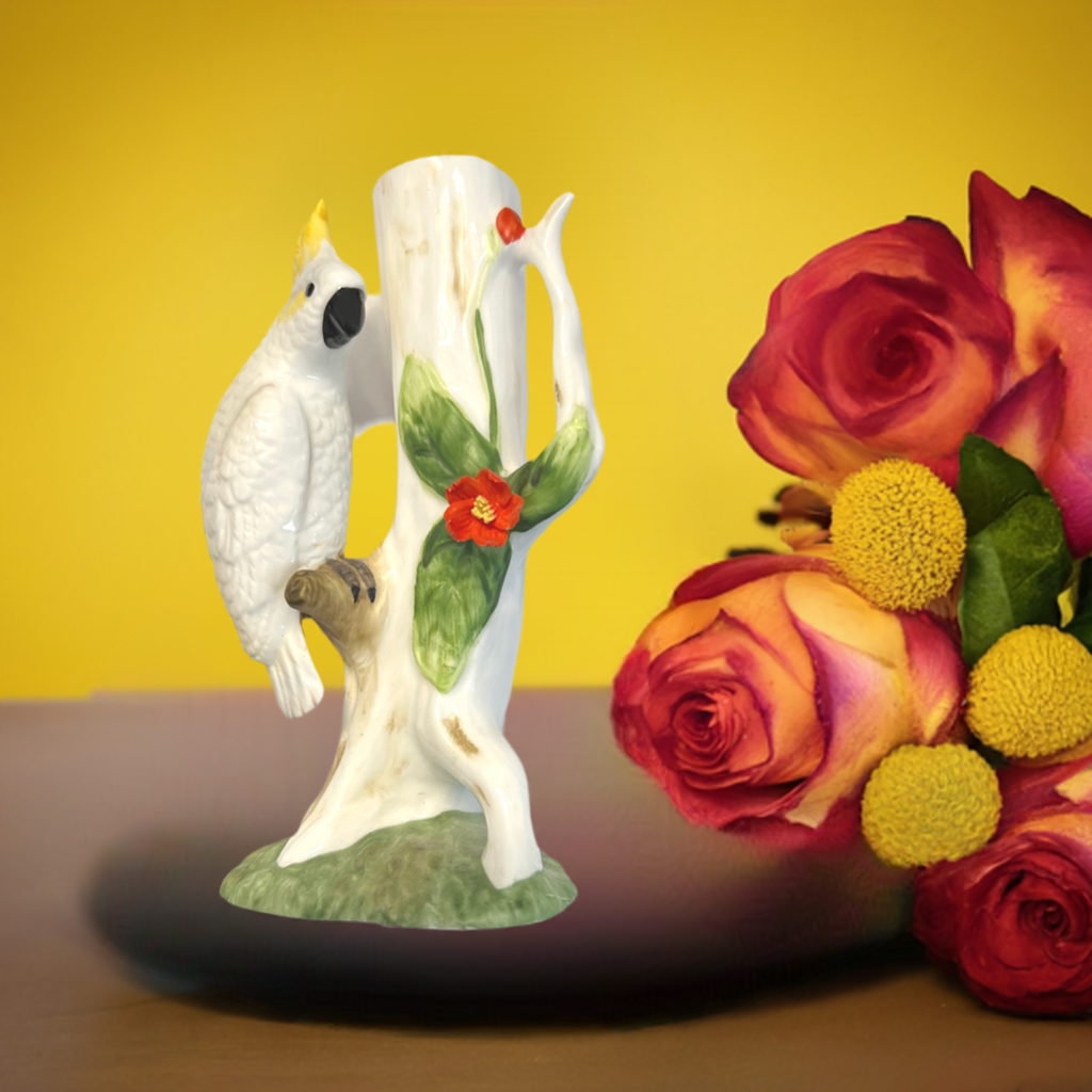 Cockatoo Bud Vase