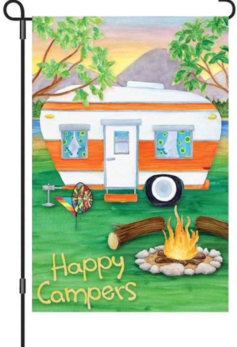 Happy Campers Garden Flag