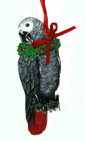 African Grey Parrot Ornament