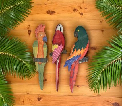 Parrot Trio Wall Art