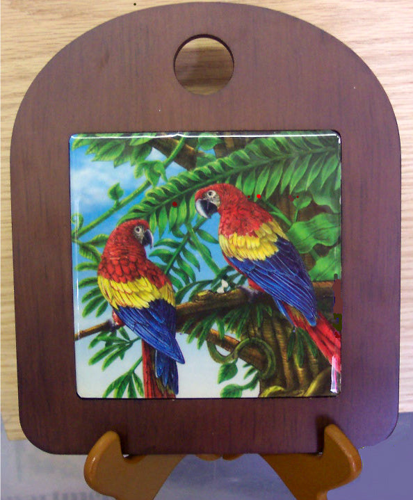 Wooden Macaw Cutting Board