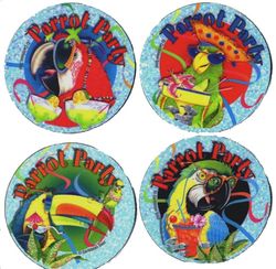 Parrot Party Coasters