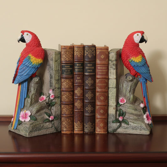 Scarlet Macaw Bookends