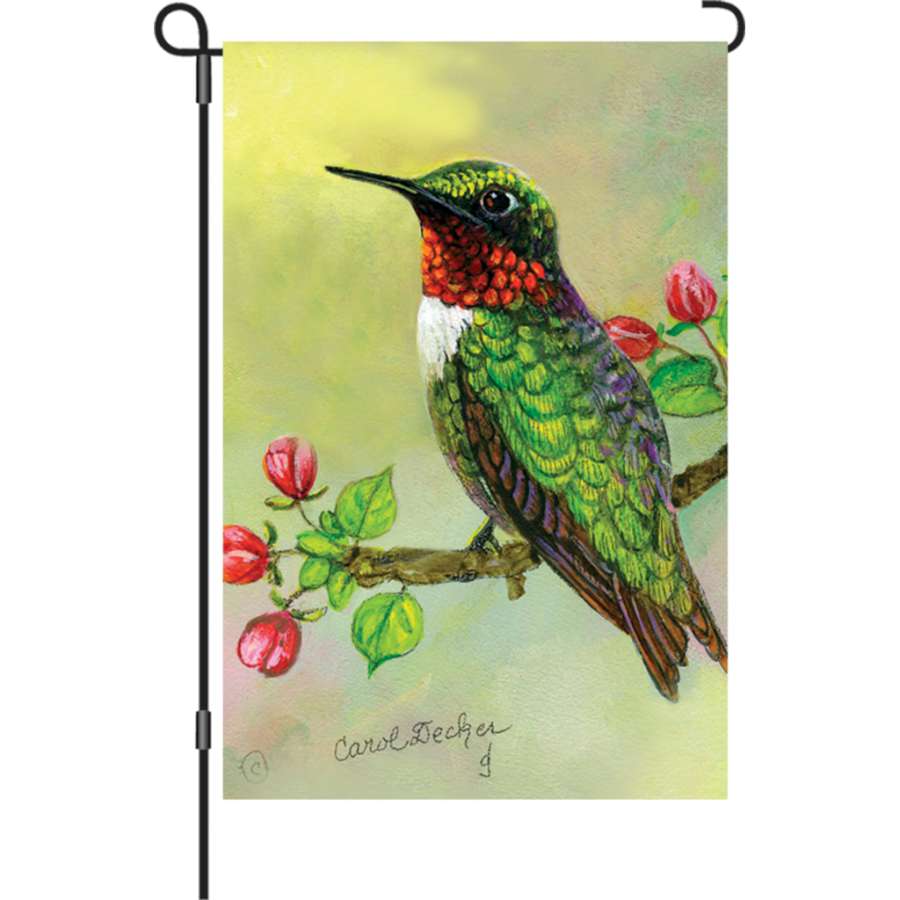 Hummingbird and Apple Buds