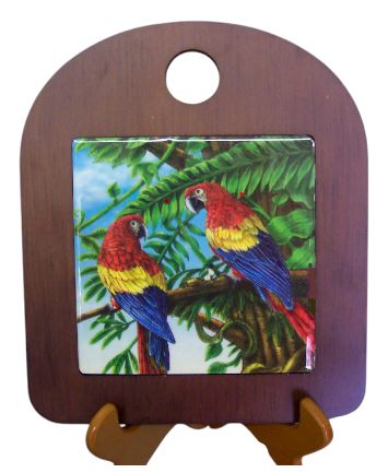 Wooden Macaw Cutting Board