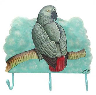 African Grey Wall Hook