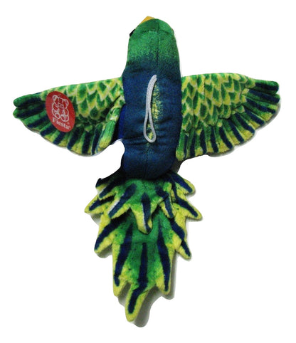 Plush Green Parrot Ornament