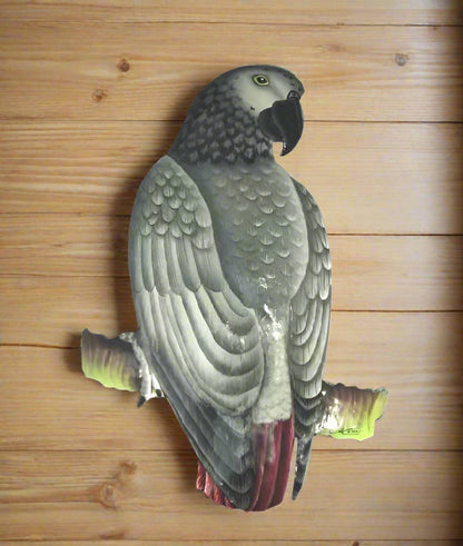 African Grey Metal Art