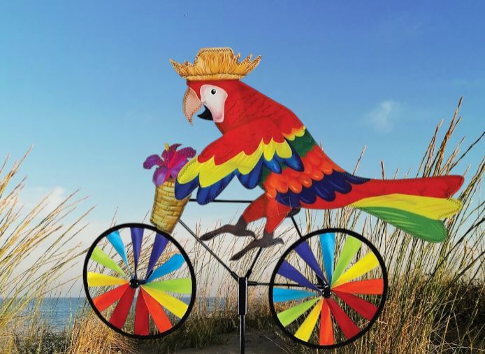 Biking Parrort Garden Wind Spinner