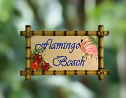 Flamingo Beach Wall Sign