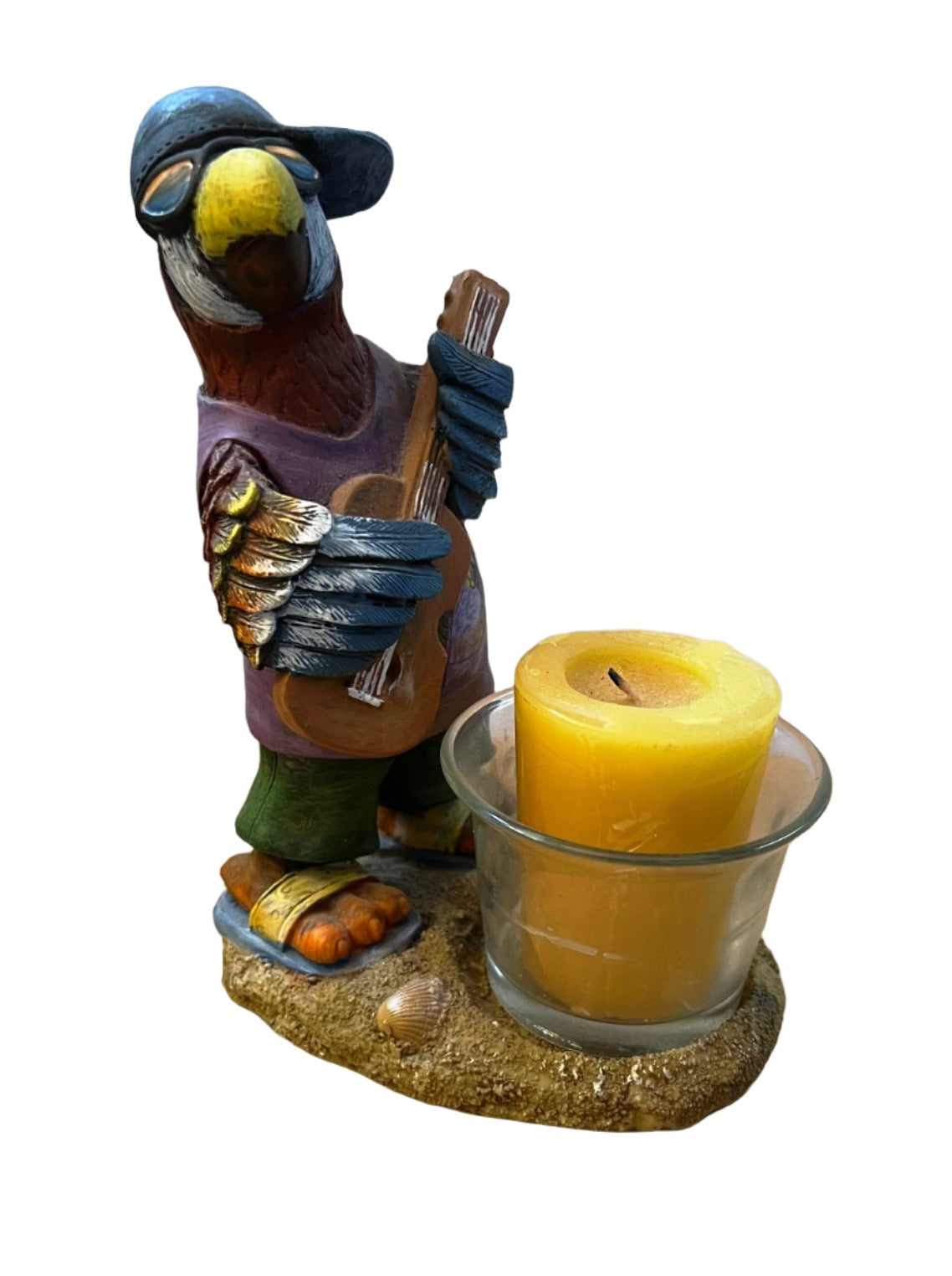 Guitar Parrot Tea Candle