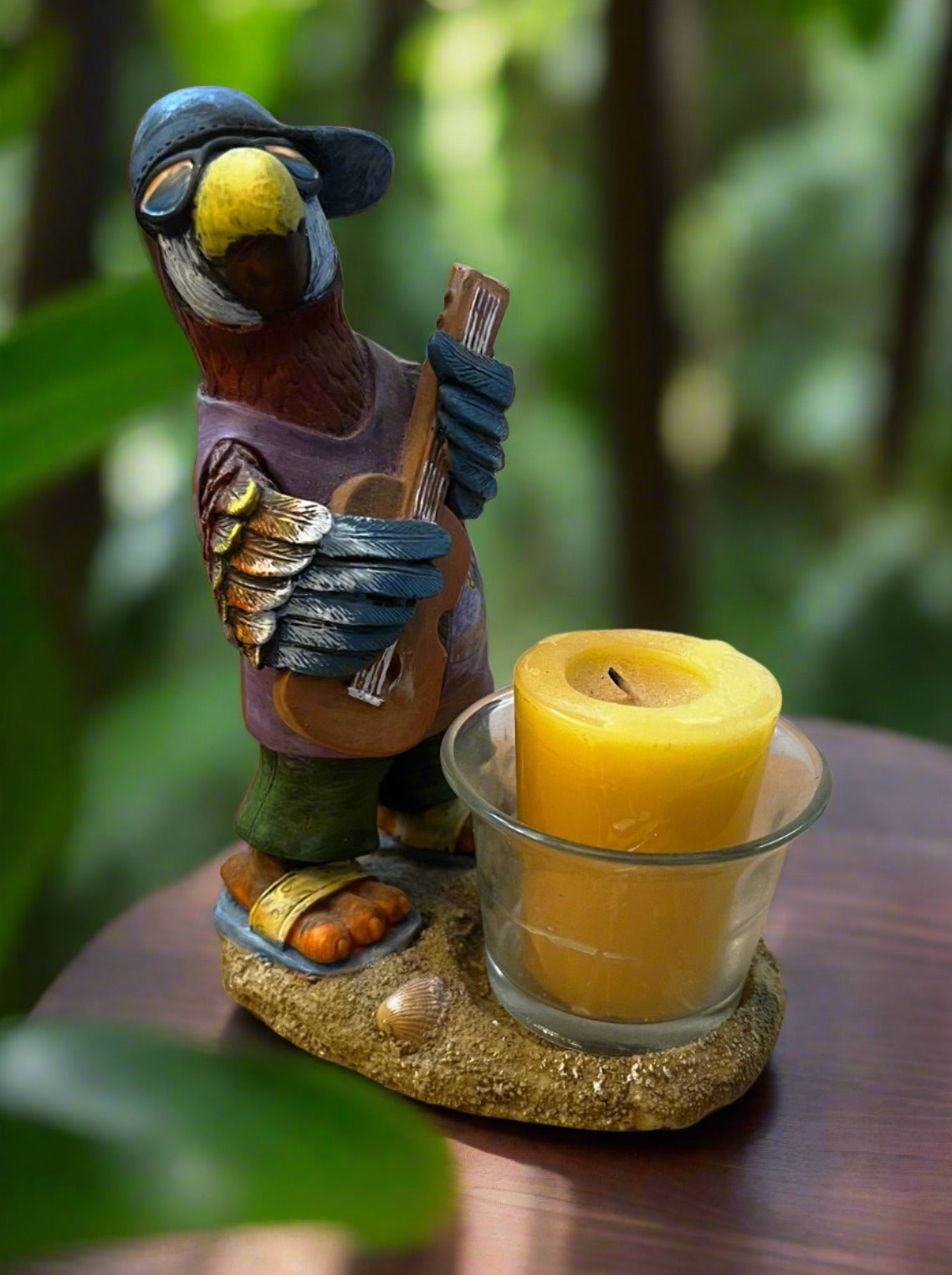 Guitar Parrot Tea Candle