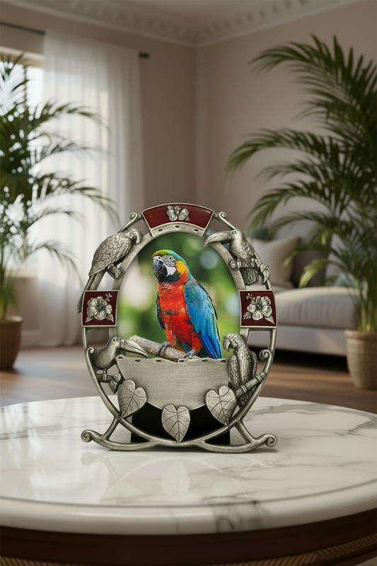Pewter Parrot Frame