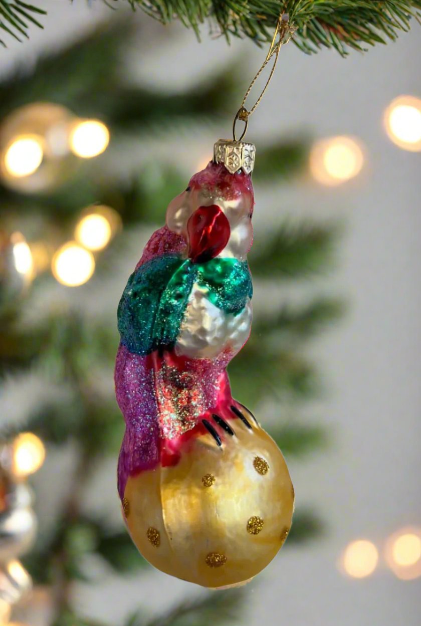 Parrot Glass Ornament