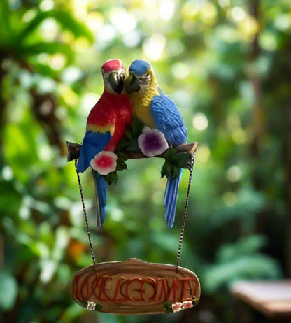 Macaws welcome sign