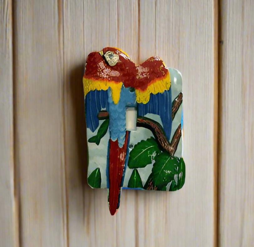 Scarlet Macaw Single Light Switch Cover