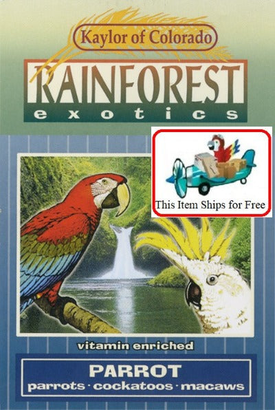 Rainforest Exotics Parrots Cockatoos Macaws bird food 20 lb