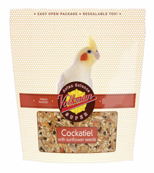 Volkman Avian Science Super Cockatiel with sunflower seeds