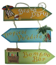 Beach Party 3 Hanging Signs