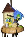 Blue Macaw Birdhouse Chime
