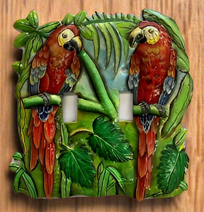 Red Macaws Wall Switch Cover