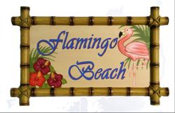 Flamingo Beach Wall Sign