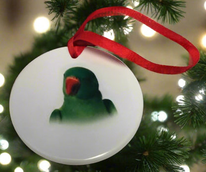 Green Indian Ringneck Ornament