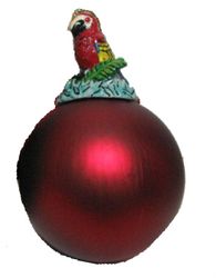 Red Parrot Ball Ornament