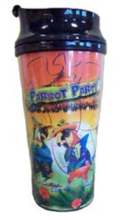 Insulated Tiki Parrot Party Travel Cup