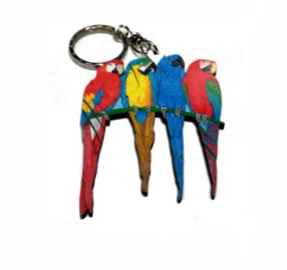 Macaws Wooden Keyring