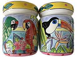 Macaws and Toucan Salt Pepper Shakers