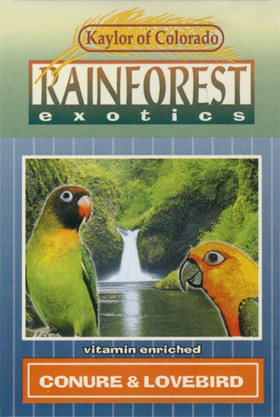 Kaylor of Colorado Rainforet Exotics Conure and lovebird