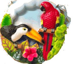 Toucan and Macaw Ornament