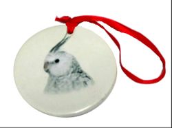 White Face Cockatiel Ornament
