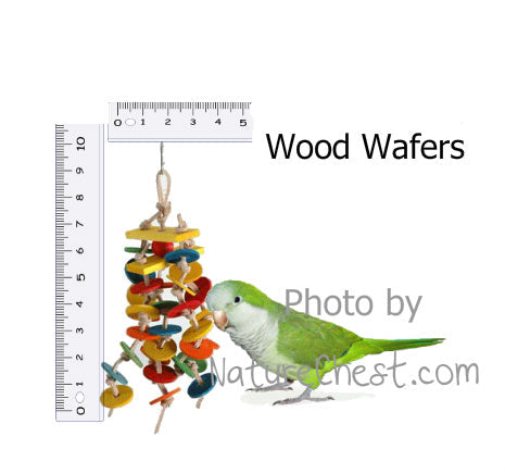 Wooden Wafers Disc Bird Toy